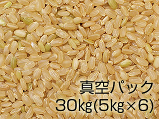 六郷米（玄米）小分け真空保存パック30kg（5kg×6袋）の写真